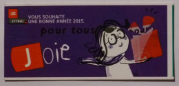 Ticket TCL Lyon (69/Rhône) - Bus Métro Tramway - JOIE / Femme Avec Paquet Cadeau - Voeux / Bonne Année -Ticket POUR TOUS - Europe