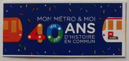 Ticket Bus Métro TCL Lyon (69/Rhône) - MON METRO 40 ANS HISTOIRE EN COMMUN - Fond Bleu - Europe