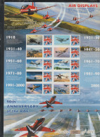 Great Britain RAF 90th Anniversary Air Displays Red Arrows Smilers Sheet MNH/**. Postal Weight 0,2 Kg - Timbres Personnalisés