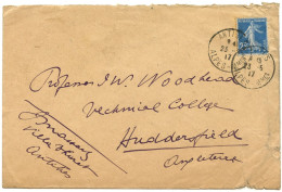 BELGIQUE - GUERRE 1914/1918 - ENVELOPPE D'ANTIBES CONTENANT UNE LETTRE AVEC GRAVURE AUMONIERS ARMEE BELGE - Belgisch Leger