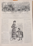 La Mode Illustrée - Journal De La Famille, Hebdomadaire N° 15, 11 Avril 1880 - Costumes, Chapeaux, Tapisserie - Moda