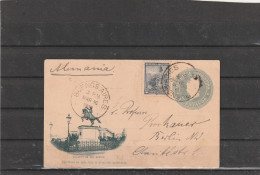 Argentina GENERAL SAN MARTIN STATUE POSTAL CARD 1900 - Brieven En Documenten