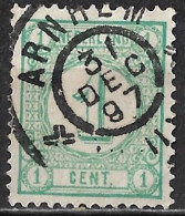 Vlekjes Aan CENT In 1876 Cijfertype 1 Cent Groen NVPH 31 A - Variedades Y Curiosidades