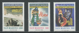 Saint Marin - San Marino 1988 Y&T N°1186 à 1188 - Michel N°1391 à 1392 *** - Hommage à F Fellini - Nuevos