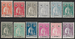 Portuguese Guine – 1922 Ceres New Colors And Values Mint Complete Set - Guinea Portuguesa