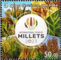 SRI LANKA 2023 International Year Of Millets, Food, Gastronomy, Agriculture, Healthy, 1v Stamp MNH (**) - Sri Lanka (Ceylan) (1948-...)