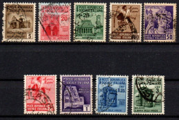 1944 - Italia - Repubblica Sociale 502 + 504/11 Monumenti Distrutti  ------ - Used