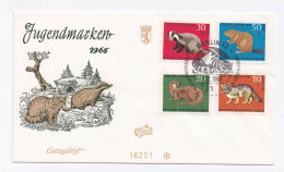 FDC DE BERLIN DU 02/02/1968 ANIMAUX - 1948-1970