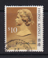 Hong Kong: 1987/88   QE II  (Type I - Heavy Shading)   SG550A      $10       Used - Gebruikt