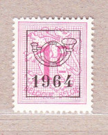 1964 Nr PRE757** Zonder Scharnier.Heraldieke Leeuw:1 Fr.Opdruk 1964.OBP 2,25 Euro. - Typos 1951-80 (Ziffer Auf Löwe)