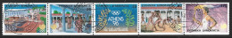 Greece 1988. Scott #1627Bc (U) 1988 Olympics  *Complete Pane* - Used Stamps