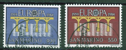 Saint Marin - San Marino 1984 Y&T N°1090 à 1091 - Michel N°1294 à 1295 (o) - EUROPA - Used Stamps