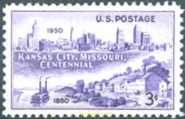 161527 MNH ESTADOS UNIDOS 1950 CENTENARIO DE FUNDACION DE KANSAS CITY - Nuovi