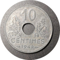 Monnaie France - 1942 - 10 Centimes Etat Français Grand Module - 10 Centimes