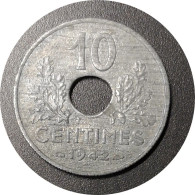 Monnaie France - 1942 - 10 Centimes Etat Français Grand Module - 10 Centimes