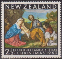 La Sainte Famille Par Le Titien - NOUVELLE ZELANDE - Noel - N° 416 ** - 1963 - Neufs