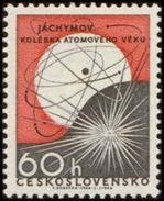 Czechoslovakia / Stamps (1966) 1549: Jachymov - The Cradle Of The Atomic Age; Painter: Frantisek Hudecek - Atoom