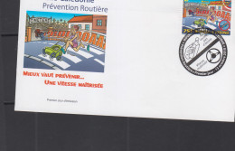 ROAD SAFETY - NEW CALEDONIA - 2010- TRAFFIC SAFETY  ON ILLUSTRATED FIRST DAY COVER  - Accidentes Y Seguridad Vial