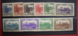 Stamps Lebanon 1937 -1940 Airmail - Beit Ed-Dine Palace And Acropolis Of Baalbek MNH - Liban