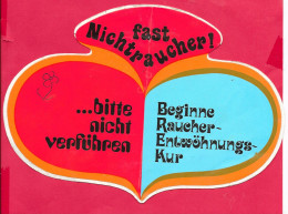 Autocollant Allemagne, Allemand, " Fast Nichtraucher!..." VOIR SCANNE,21*14 Cm - Stickers