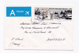 ENVELOPPE DE BELGIQUE POUR MARSEILLE DU 29/12/1997 ANIMAUX - Storia Postale