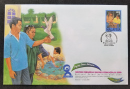 Malaysia National Animal Welfare Week 2000 Pigeon Bird Cat Fish Pet Pond (pre-stamp FDC) - Malaysia (1964-...)