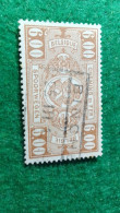 BELÇİKA-   DEMİRYOLU PAKET  POSTASI --1915-22-   6 FR.   DAMGALI - Used