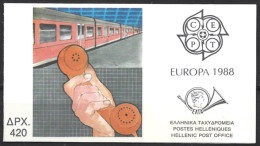 Greece 1988. Scott #1622Bd (U) Complete Booklet, Europa, Communication And Transport - Gebraucht