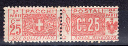 Regno D'Italia (1914) - Pacchi Postali - 20 Cent. * - Postal Parcels