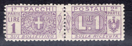 Regno D'Italia (1914) - Pacchi Postali - 1 Lira ** - Paquetes Postales