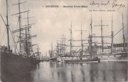 BELGIQUE - Ostende - Bassins Trois Mats - Le Bon Editeur - Carte Postale Ancienne - Oostende