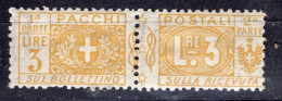 Regno D'Italia (1914) - Pacchi Postali - 3 Lire ** - Paquetes Postales