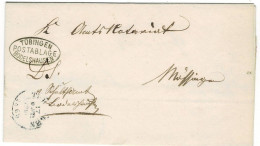1869, Selt. Postablage-Stp. Von Tübingen (€ 100.-), A 8065 - Storia Postale