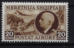 Albania Mi 312   1939 Airmail   MNH/** Sans Charniere. Postfrisch - Albanië