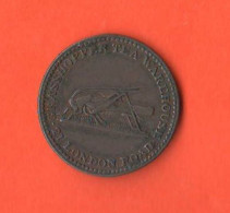 UK One Farthing Advertising Token Jeton Gettone Grasshopper Tea Warehouse 21 London Road Copper Cricket Token - Other & Unclassified