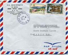 POLYNESIE FRANCAISE LETTRE PAR AVION DEPART PAPEETE 12-1-1970 POUR LA FRANCE - Storia Postale