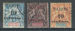 TAHITI N° 31 à 33 Obl. - Used Stamps