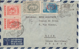 GRECE - 1949 - ENVELOPPE Par AVION De PIRAEUS => CONSUL De GRECE à NICE - Briefe U. Dokumente