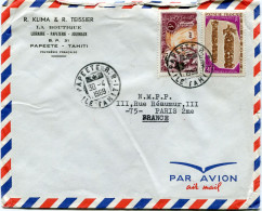 POLYNESIE FRANCAISE LETTRE PAR AVION DEPART PAPEETE 30-4-1969 POUR LA FRANCE - Storia Postale