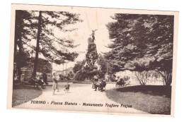 TORINO - PIAZZA STATUTO MONUMENTO TRAFORO FREJUS - NEGOZIO E. MAINA - VIAGGIATA - Lugares Y Plazas