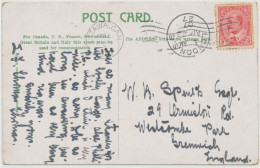 GB VILLAGE POSTMARKS 1907 CDS 23mm LONDON.S.E. / 27 Arrival Postmark On Canada Pc - Storia Postale