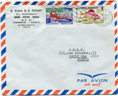 POLYNESIE FRANCAISE LETTRE PAR AVION DEPART PAPEETE 7-4-1967 POUR LA FRANCE - Covers & Documents