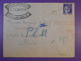 DG5   FRANCE   BELLE LETTRE 1938  AGDE 1ERE LIAISON NICE PARIS +  C. SALON MODERNE  PUB +AEROPHILATELIE + - Premiers Vols