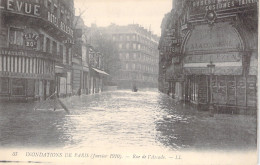 FRANCE - Paris - Inondations De Paris - Rue De L'arcade - Carte Postale Ancienne - Die Seine Und Ihre Ufer