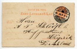 Hungary 1899 5k. Coat Of Arms Letter Card - Temesvar (Timișoara) To Leipzig, Germany - Interi Postali