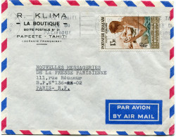 POLYNESIE FRANCAISE LETTRE PAR AVION DEPART PAPEETE 5-2-1959 POUR LA FRANCE - Briefe U. Dokumente