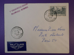 DG5   ALGERIE BELLE LETTRE 1953  PHILIPPEVILLE A PARIS FRANCE ++  AFF. INTERESSANT+ + - Lettres & Documents