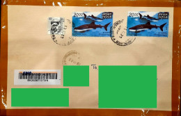 INDIA 2023 3 Different Stamps  Franked On Registered Speed Post Cover As Per Scan - Cartas & Documentos