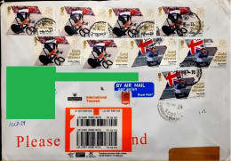 USA UNITED STATES Of AMERICA 2023 Air Mail COVER Postally Travelled To INDIA - FRANKED With High Value STAMPS Per Scan - Lettres & Documents