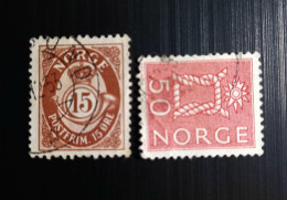 Norvège 1962 -1963 Posthorn & Reef Knot Modèle: A.E.H. Del. - Gebraucht